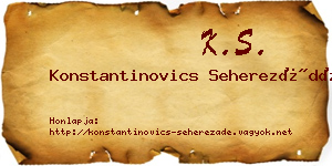 Konstantinovics Seherezádé névjegykártya